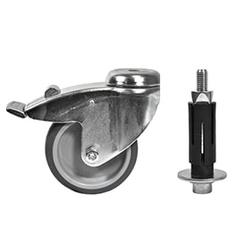 Zwenkwiel met rem en expander - 50mm diameter-B / 26,9 mm